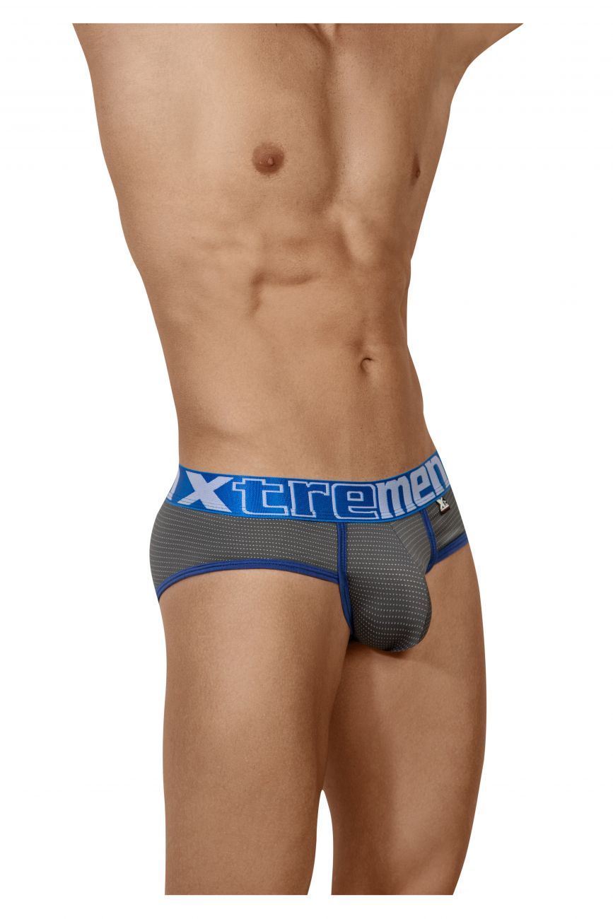 Xtremen 91062 Athletic Piping Briefs Gray
