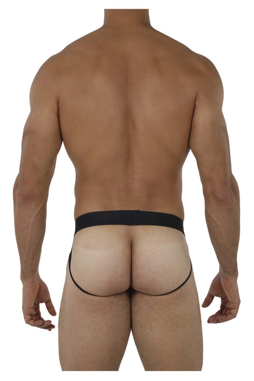 Xtremen 91078 Microfiber Jockstrap Black with Coral