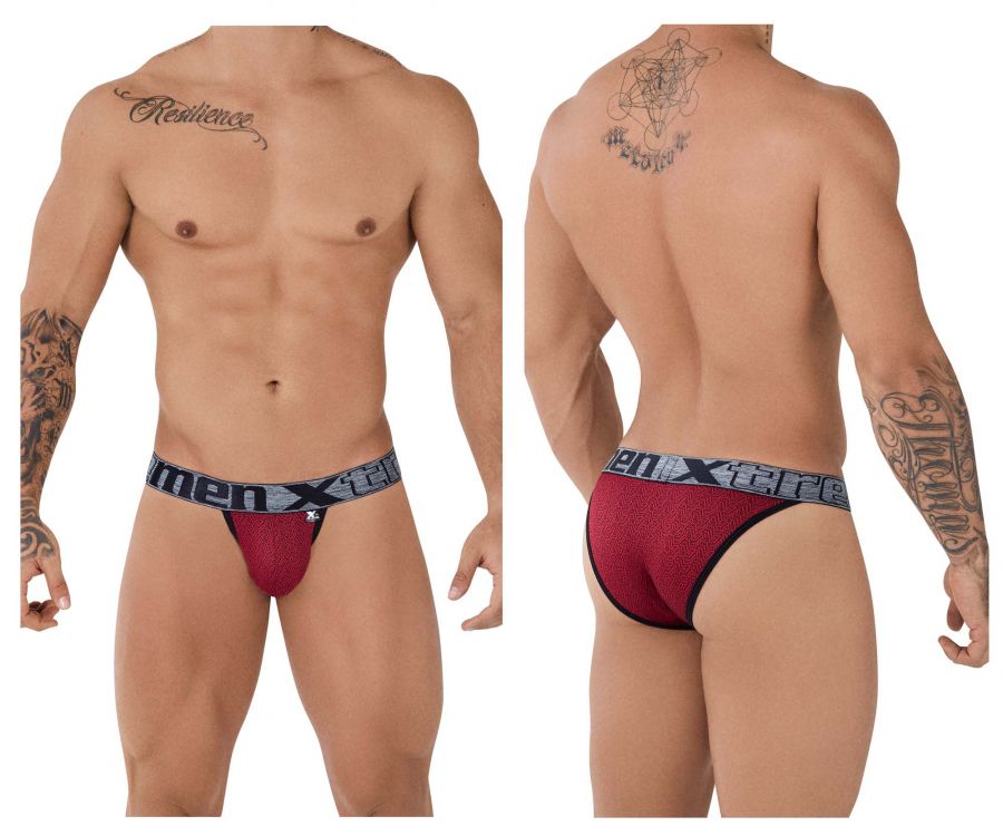 Xtremen 91081 Microfiber Jacquard Bikini Red