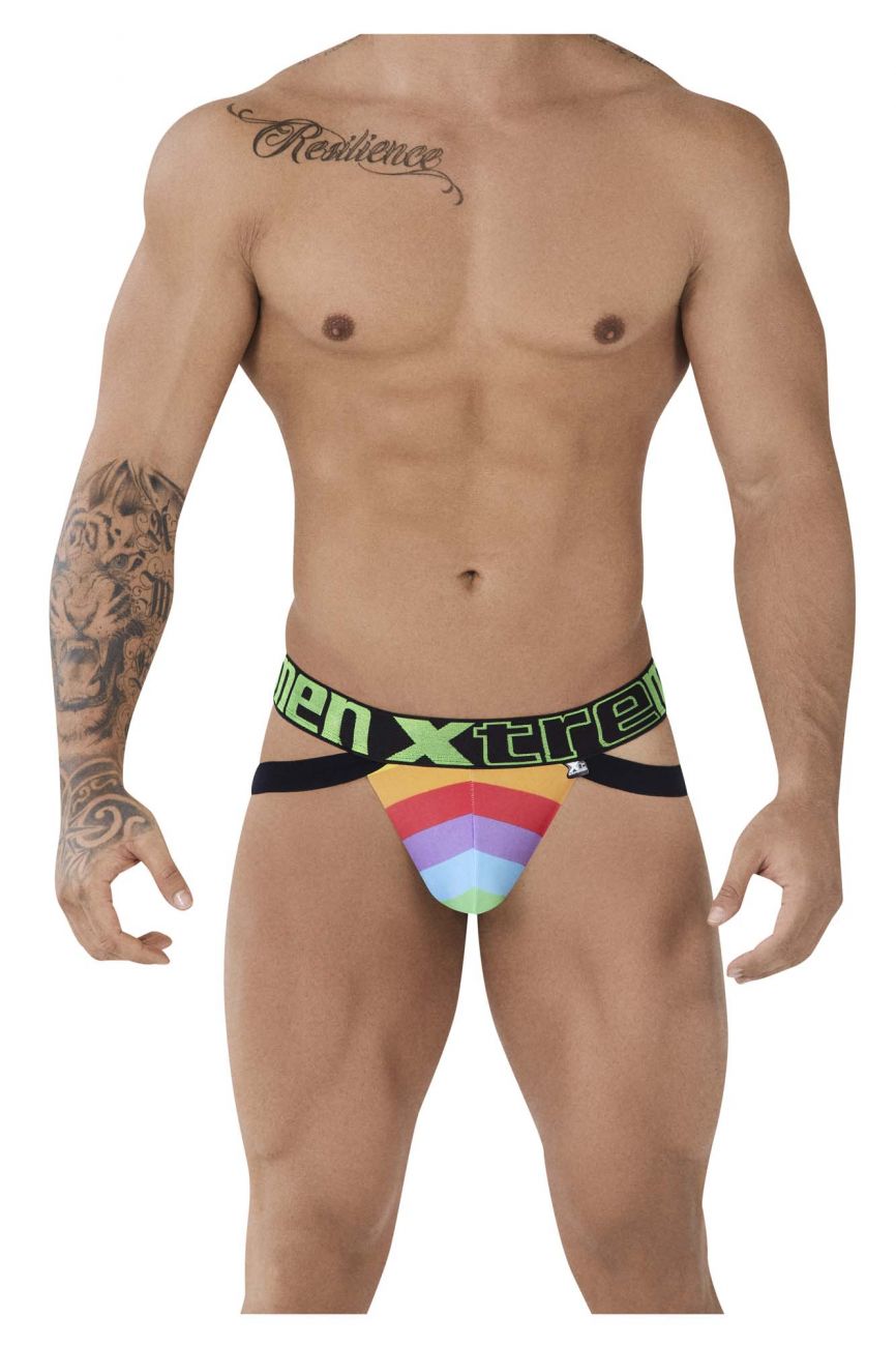 Xtremen 91083 Microfiber Pride Jockstrap Green