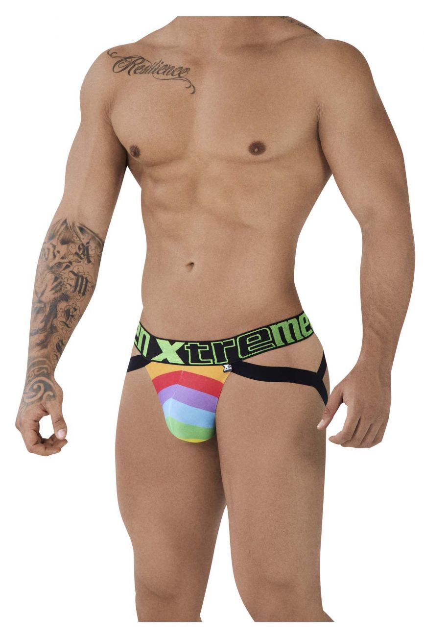 Xtremen 91083 Microfiber Pride Jockstrap Green