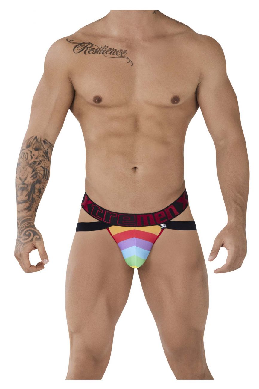 Xtremen 91083 Microfiber Pride Jockstrap Red