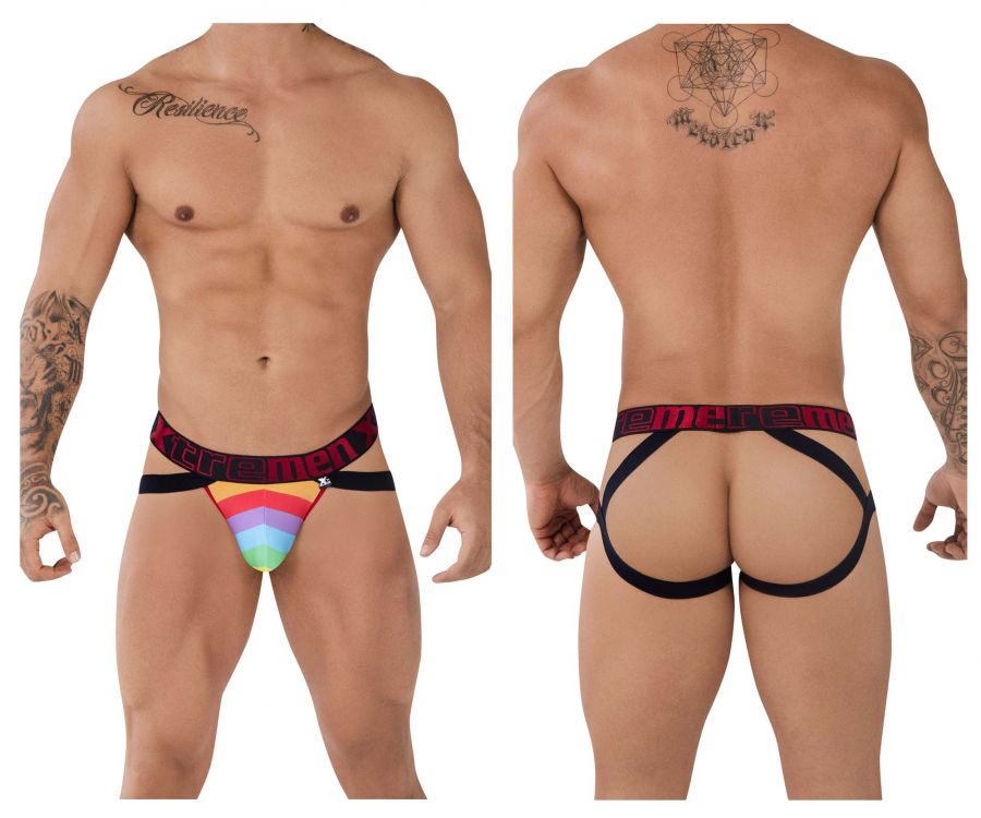 Xtremen 91083 Microfiber Pride Jockstrap Red