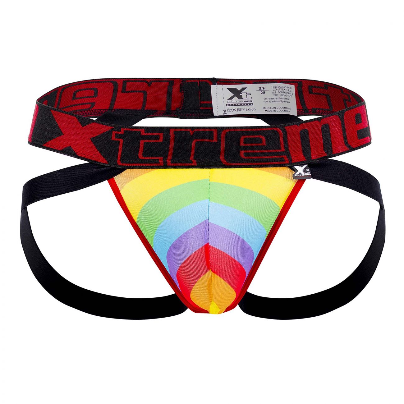 Xtremen 91083 Microfiber Pride Jockstrap Red
