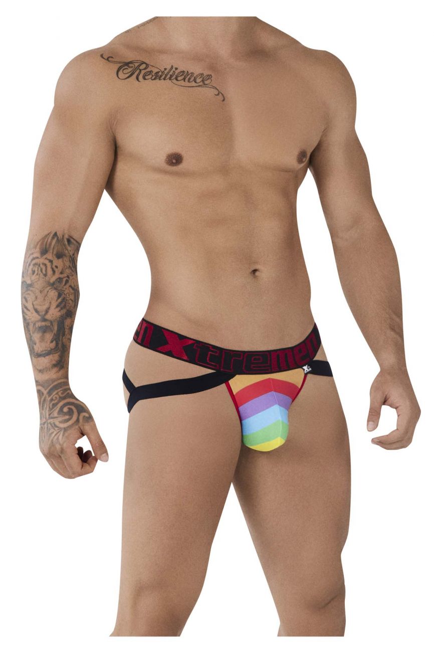 Xtremen 91083 Microfiber Pride Jockstrap Red