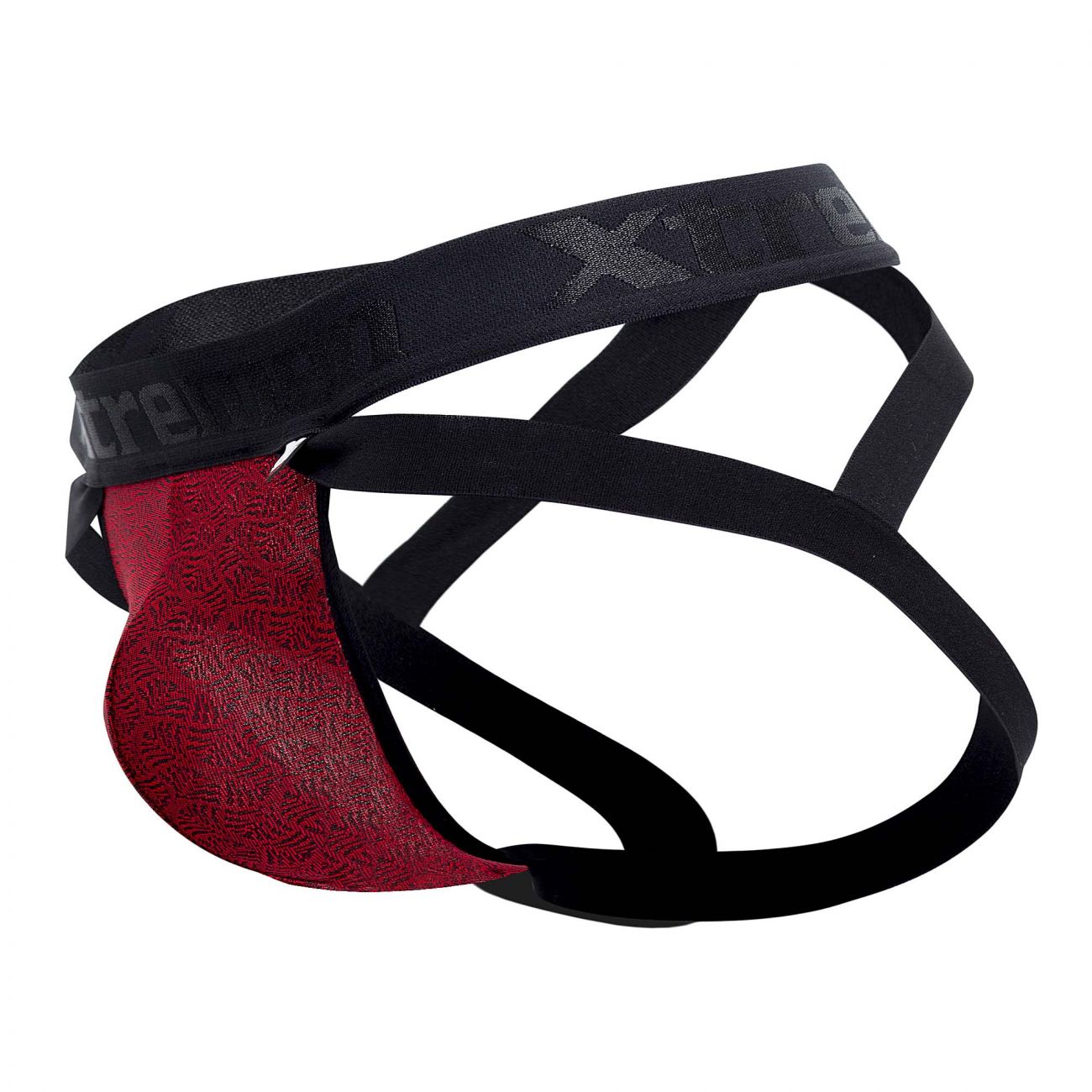 Xtremen 91085 Microfiber Jacquard Jockstrap Red