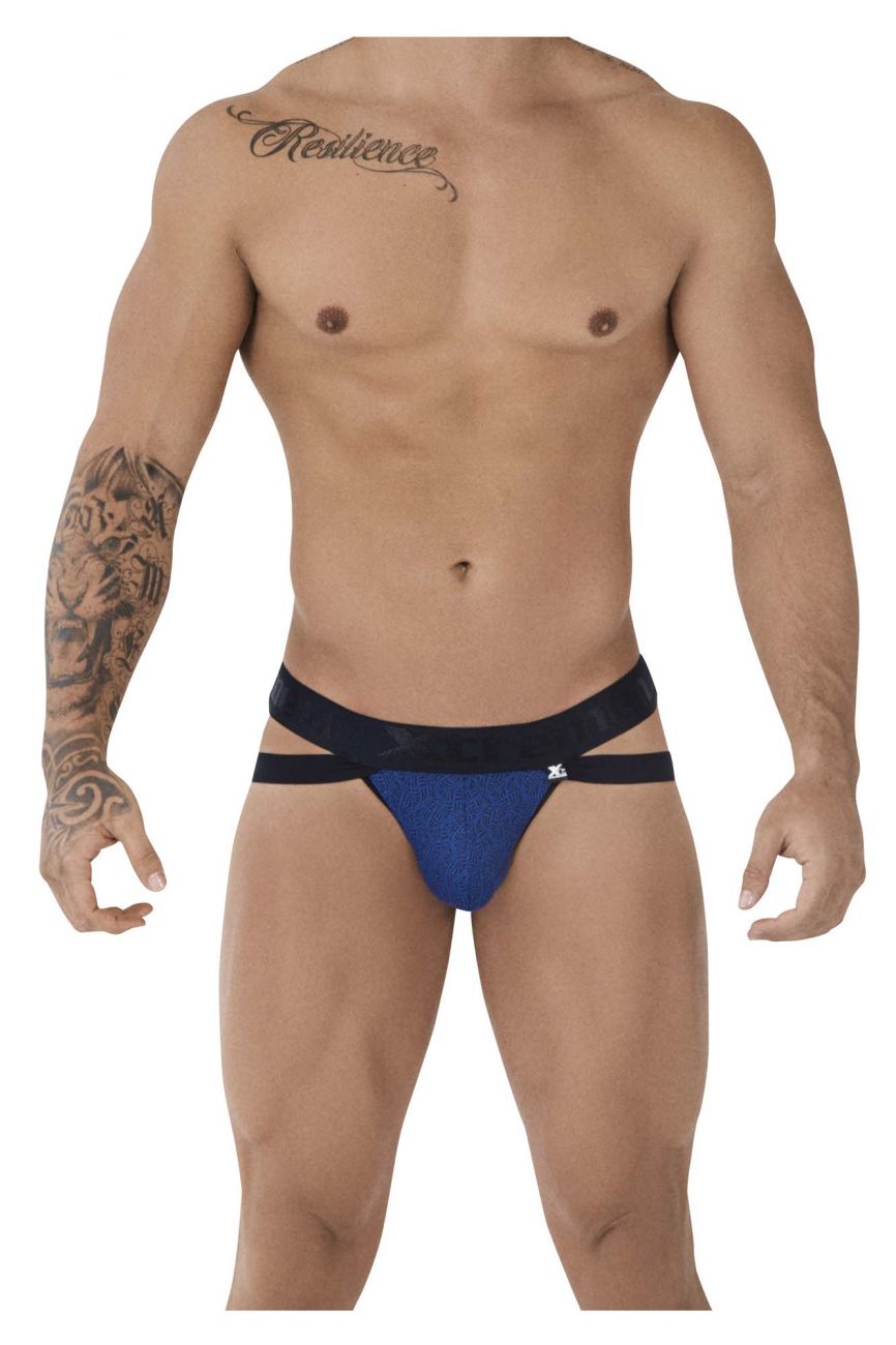 Xtremen 91085 Microfiber Jacquard Jockstrap Royal