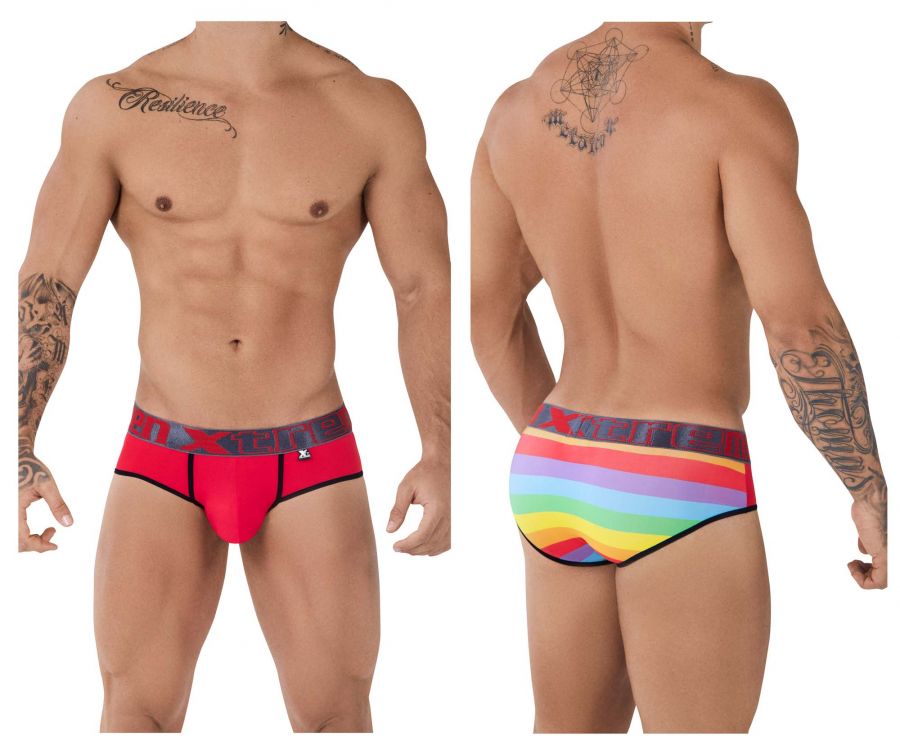 Xtremen 91088 Microfiber Pride Briefs Red