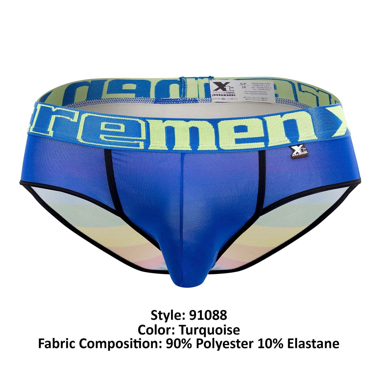 Xtremen 91088 Microfiber Pride Briefs Turquoise