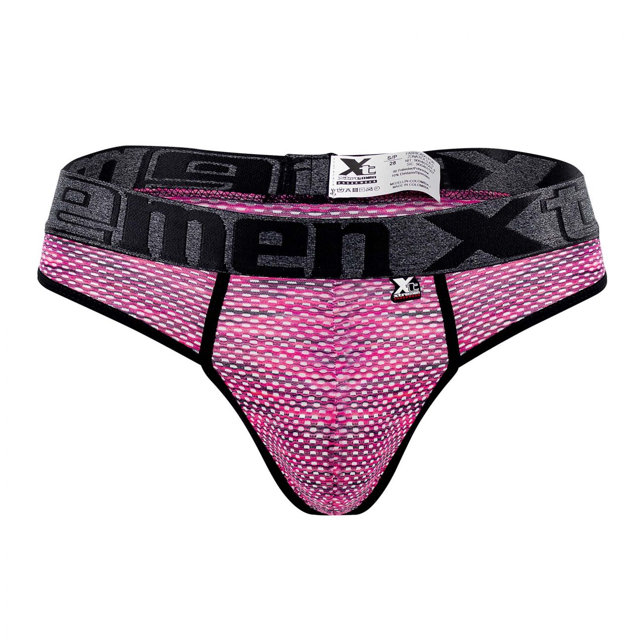 Xtremen 91100 Microfiber Mesh Thongs Pink