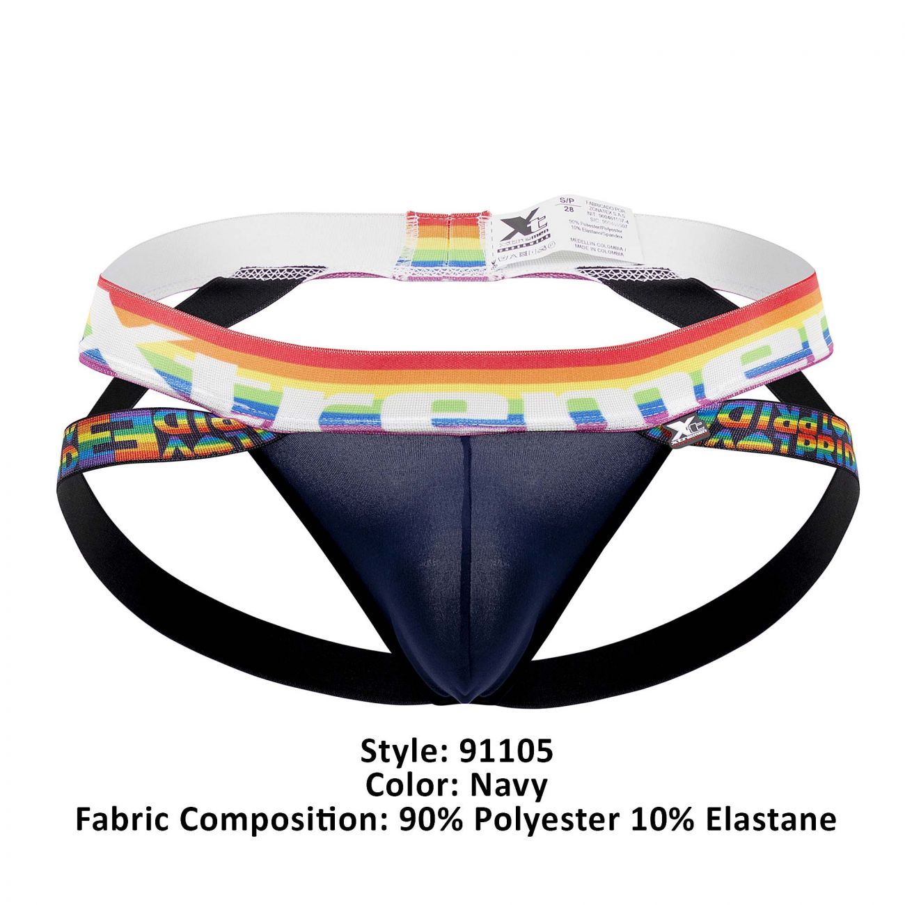 Xtremen 91105 Pride Jockstrap Navy