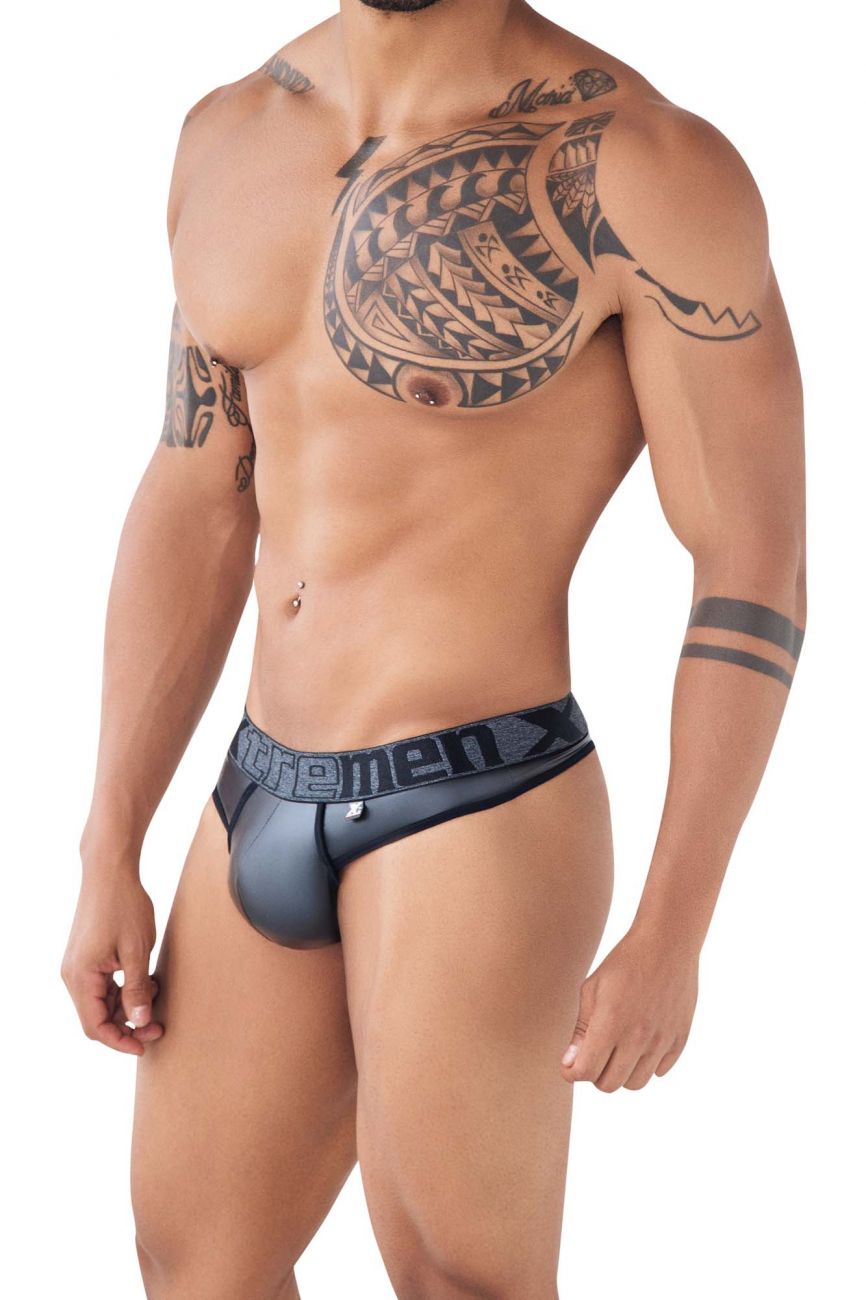 Xtremen 91113 Faux Leather Thongs Black