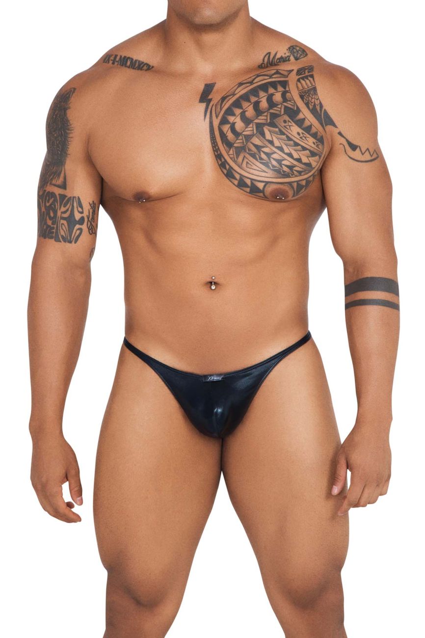 Xtremen 91114 Metallic Thongs Black