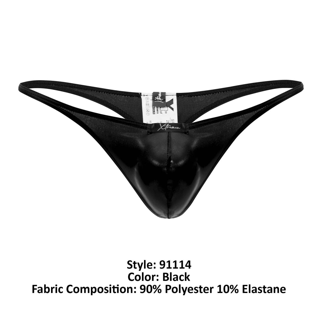 Xtremen 91114 Metallic Thongs Black