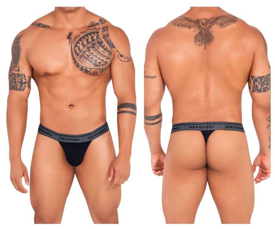 Xtremen 91141 Ultra-soft Thongs Black
