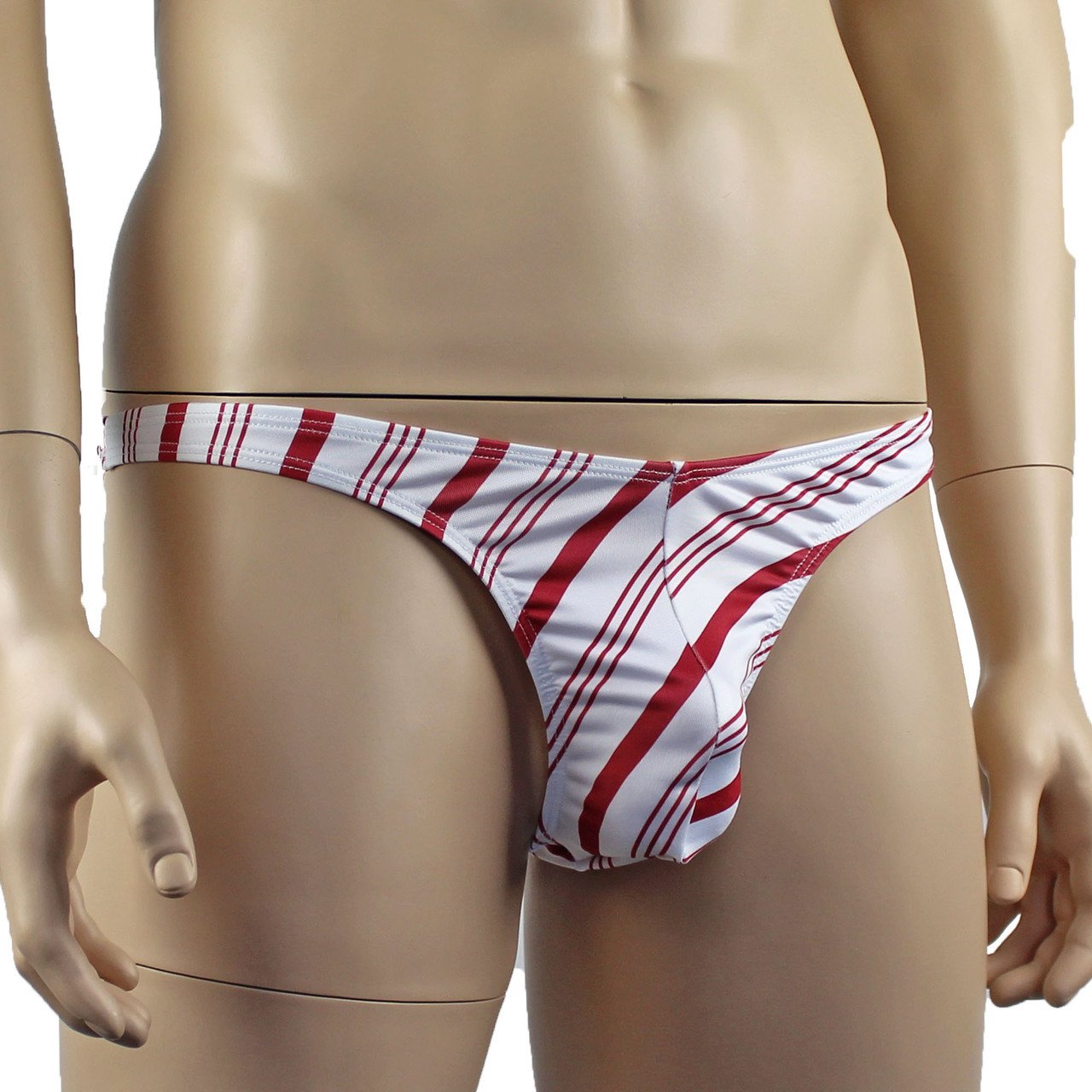 Mens Christmas Candy Cane G string Thong Xmas Underwear