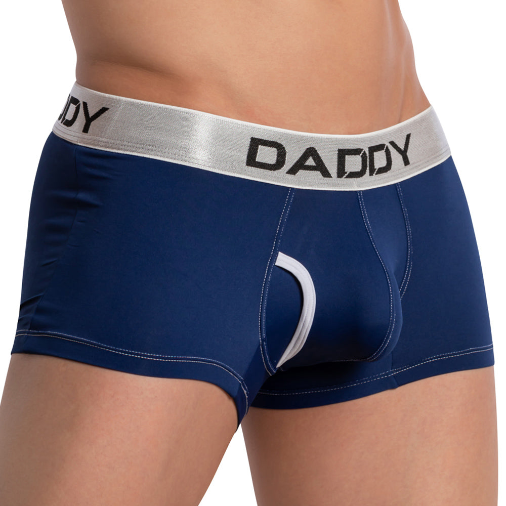Daddy DDG014 Mens Pouch Enhancer Underwear Boxer Brief Trunk Navy Plus