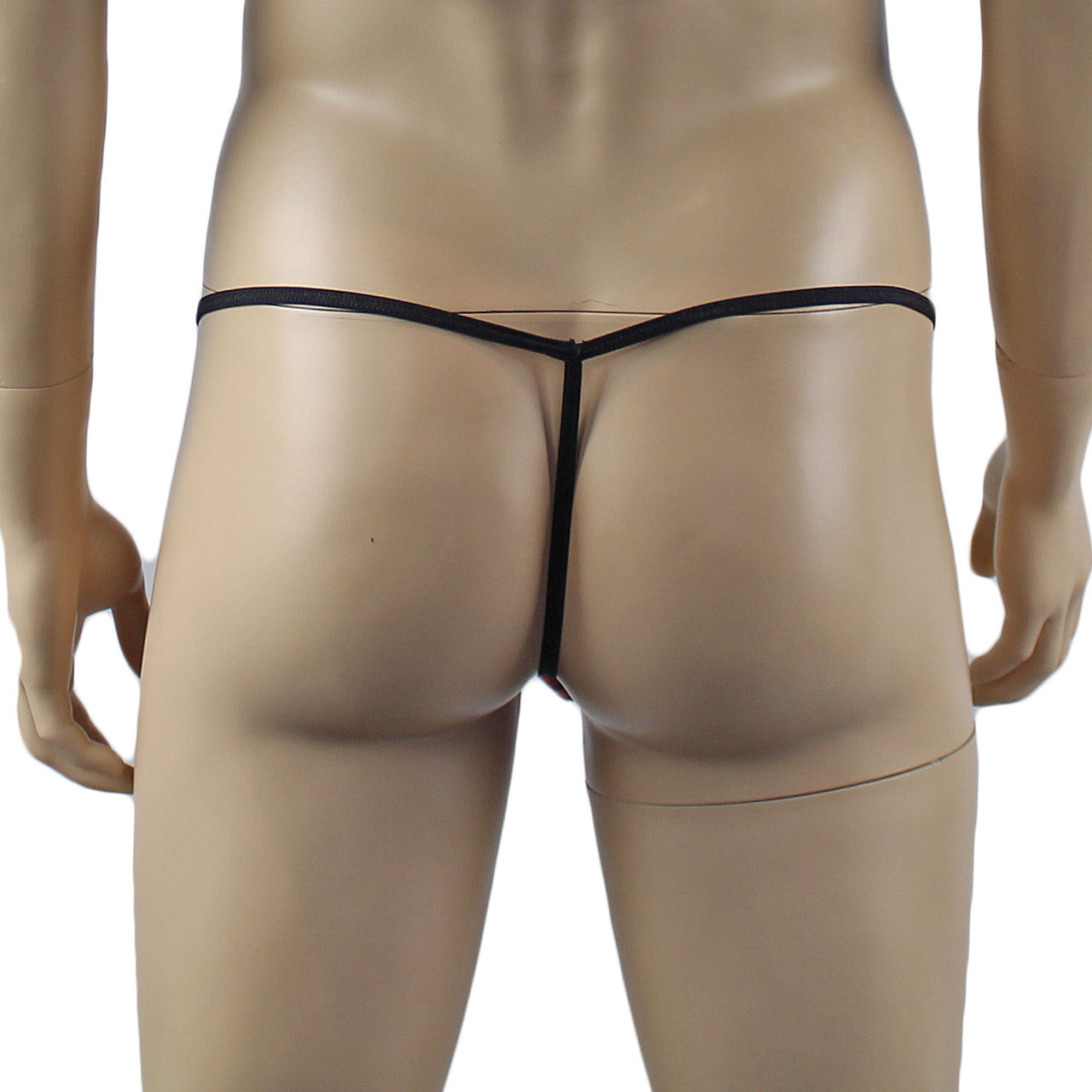 Mens Dazzle Animal Leopard Print Bra Top Camisole, G string, Garterbelt & Stockings Red