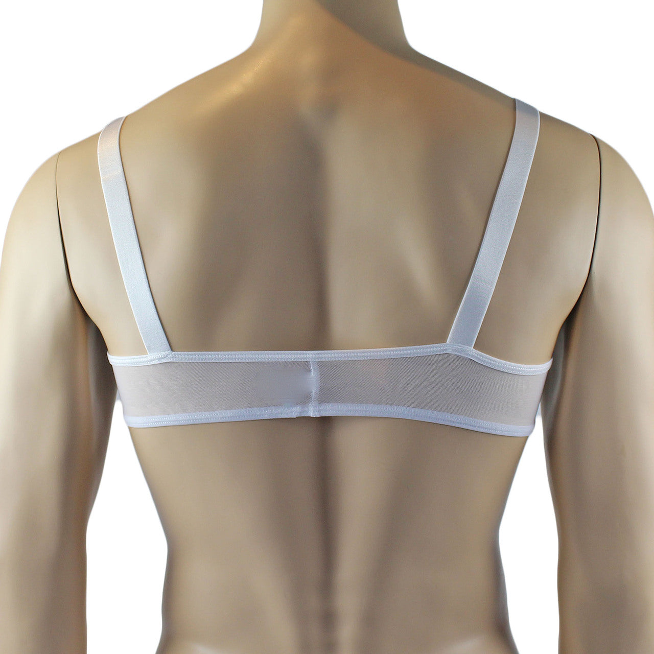 Mens Exotic Sheer Mesh Bra Top & G string (white plus other colours)