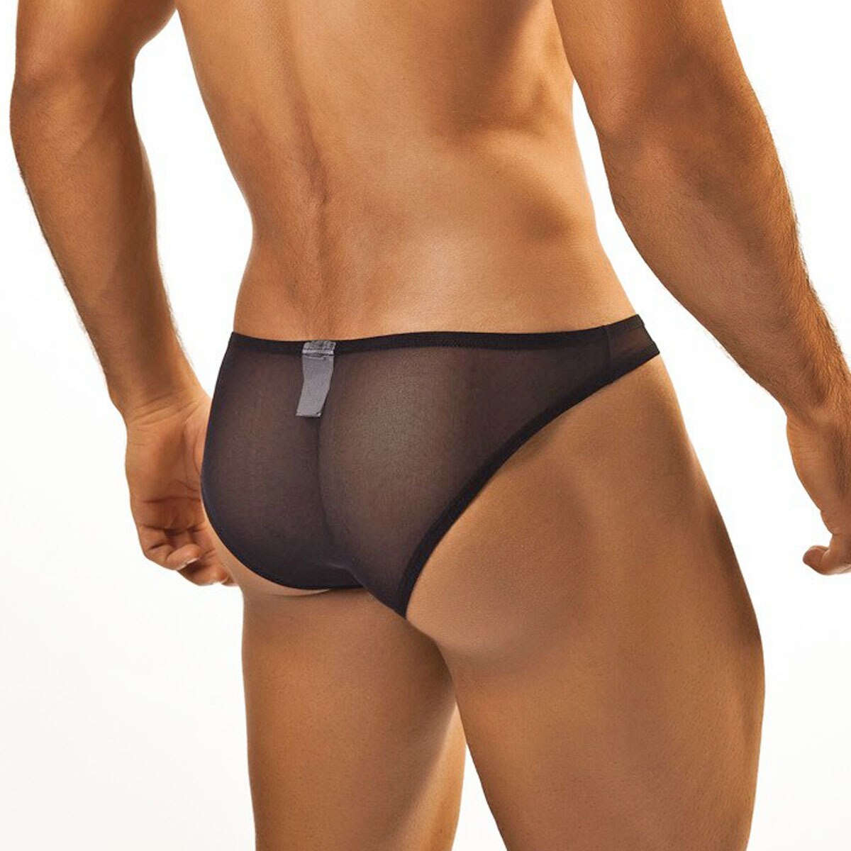 Mens Joe Snyder Mesh Bikini Brief Black