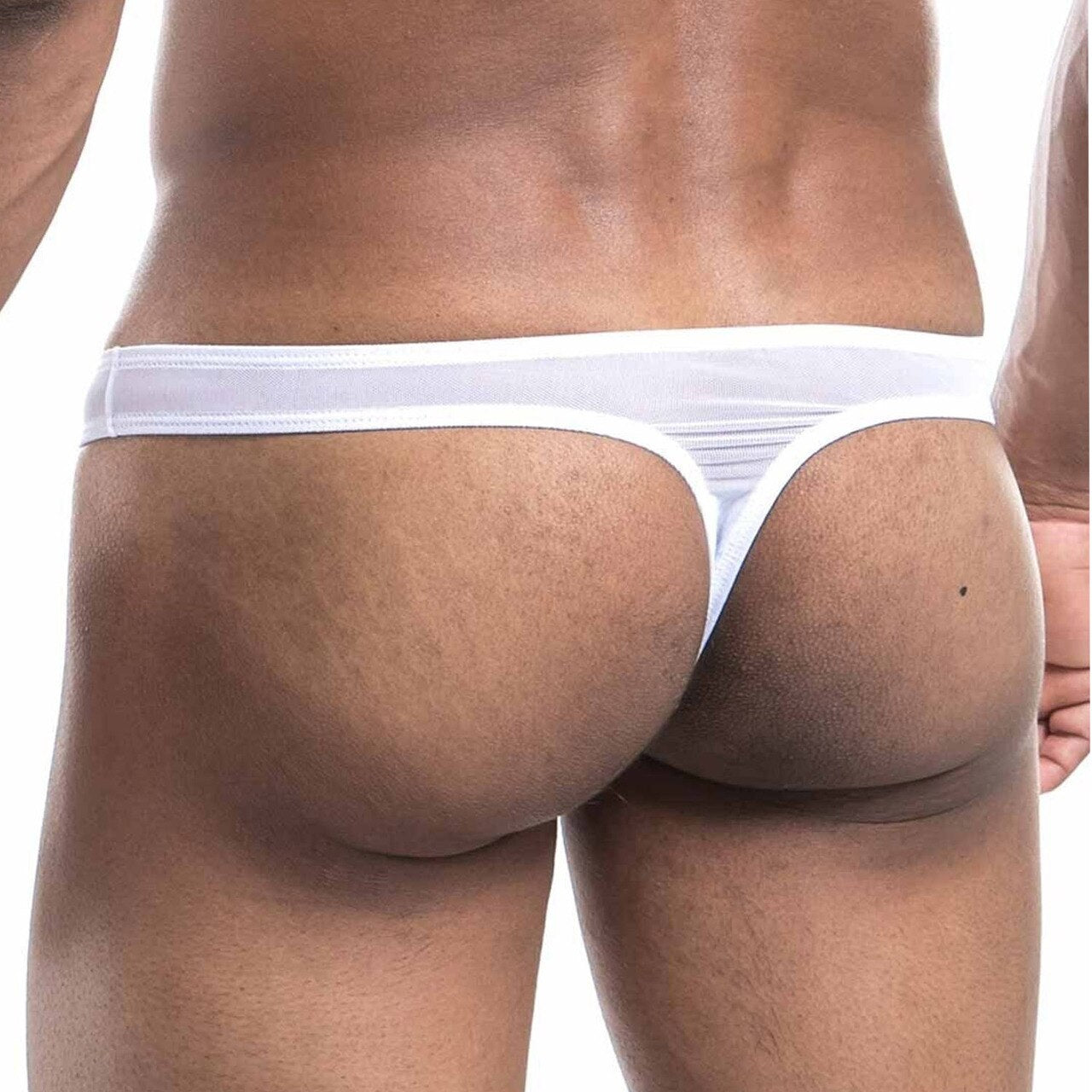 Mens Joe Snyder Mesh Tanga Thong White