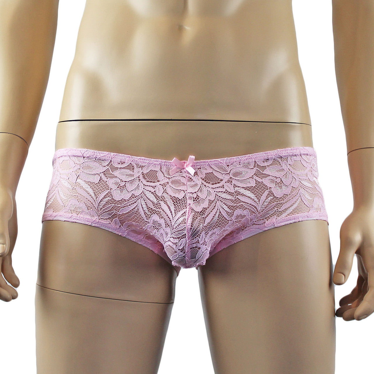 Mens Lingerie Bra Top and Boxer Briefs (light pink plus other colours)