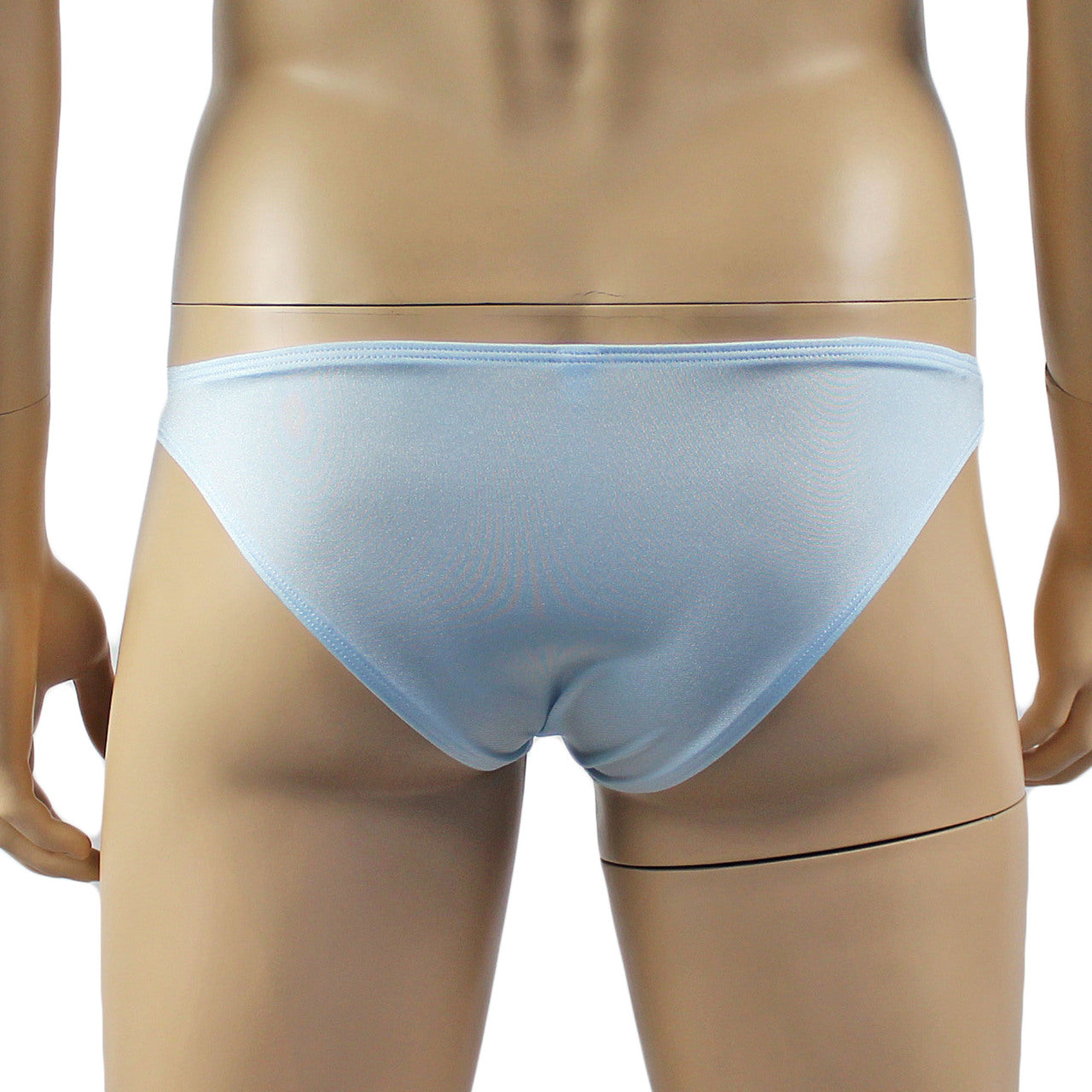 Mens Luxury Stretch Bikini Brief with Beautiful Lace Front (light blue plus other colours)
