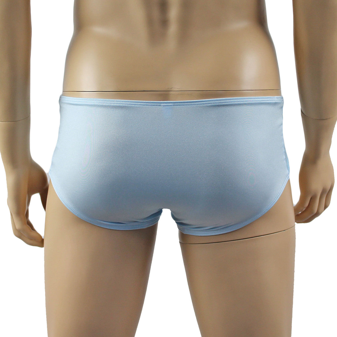 Mens Luxury Spandex & Lace Bra Top and Boxer Brief (light blue plus other colours)