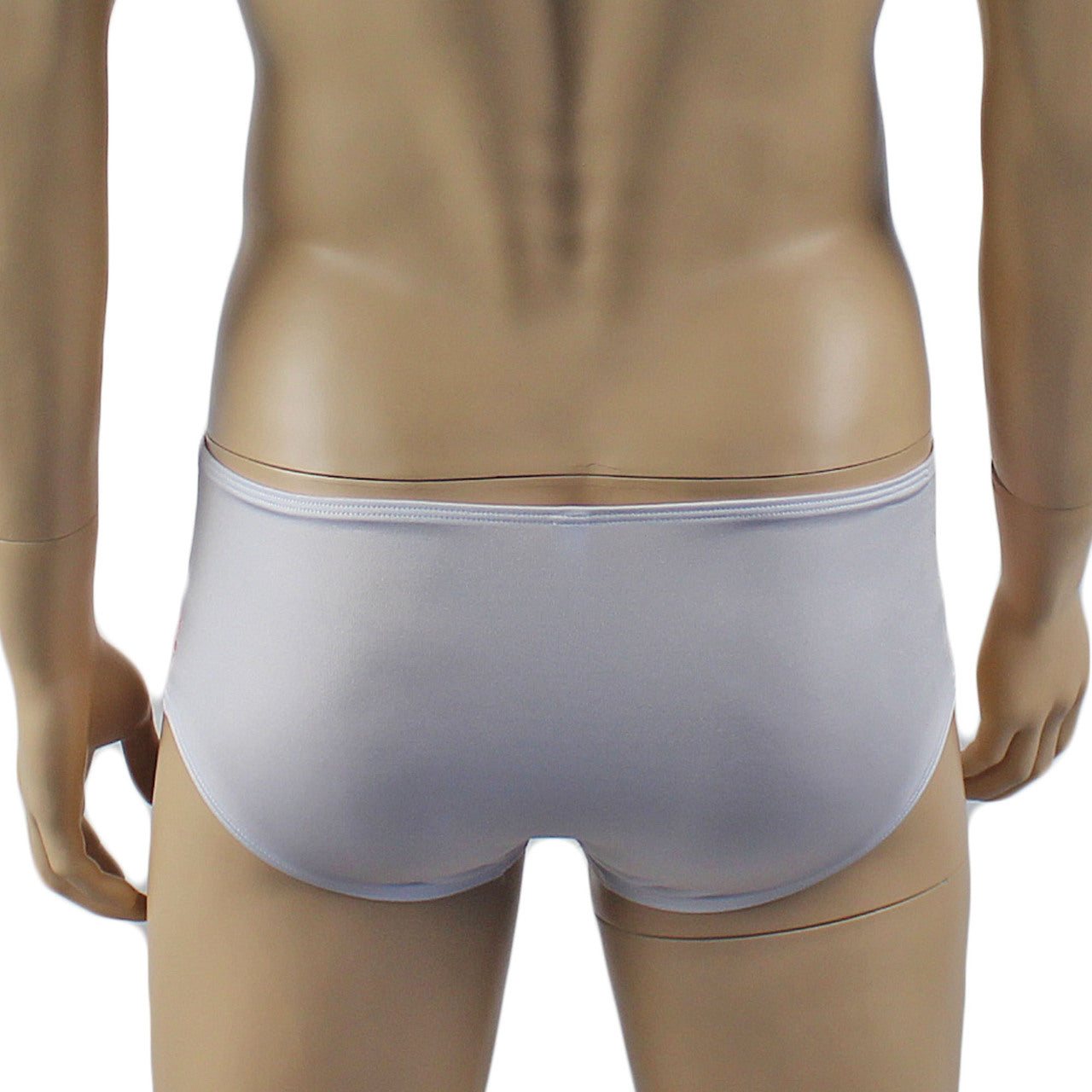 Mens Luxury Mini Bikini Brief with Detachable Garters and Stockings (white plus other colours