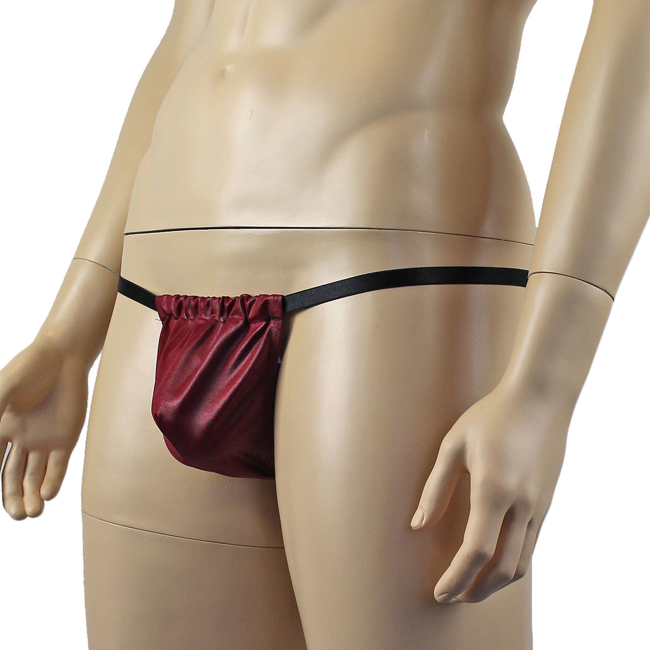 Male Oil Wetlook Pouch G string (burgundy plus other colours)