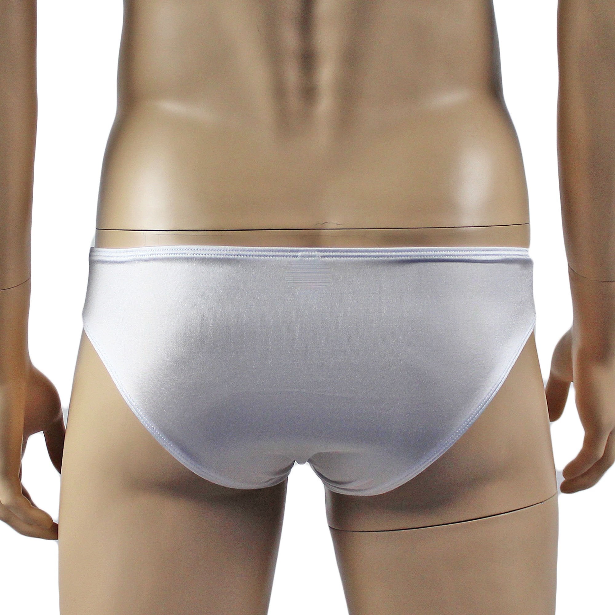 SALE - Male Romance Stretch Spandex Seamless Front Bikini Brief White
