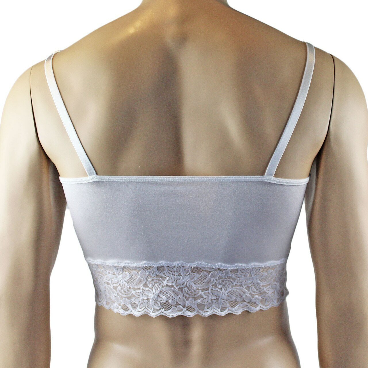 Male Romance Stretch Spandex Camisole Top & Brief for Lingerie Men White or Black