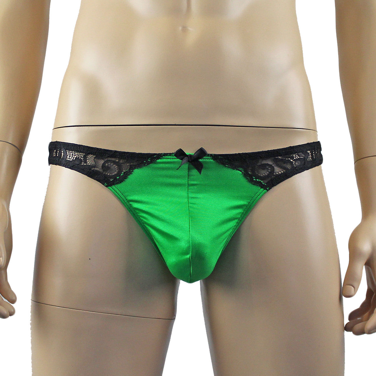 Mens Risque Garterbelt, Thong & Stockings (green and black plus other colours)