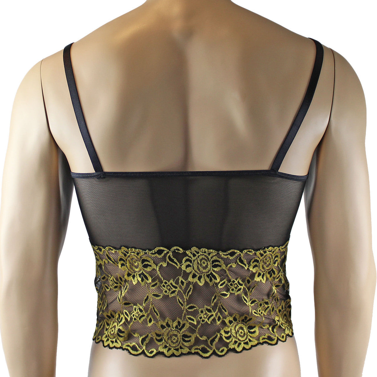 Mens Mesh and Lace Camisole (gold plus other colours)