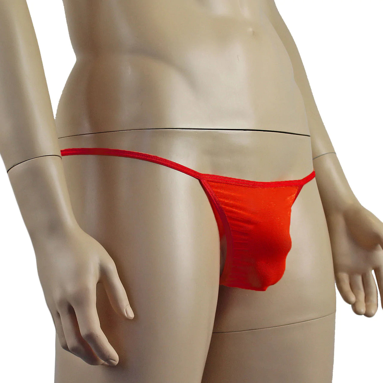 SALE - Mens Vicky See Through Sheer Mesh Pouch G string Red