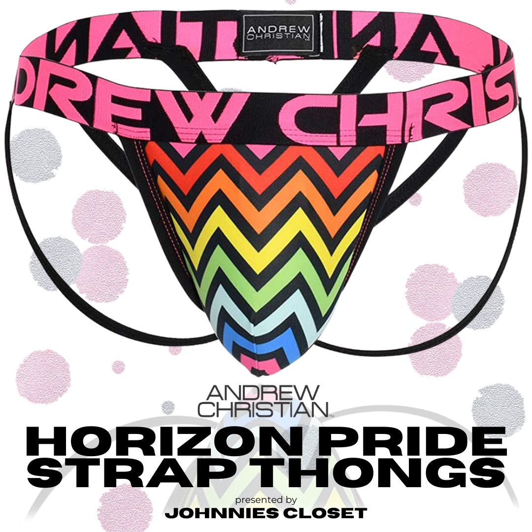 Good Things Come with the Andrew Christian Horizon Pride Strap Thongs