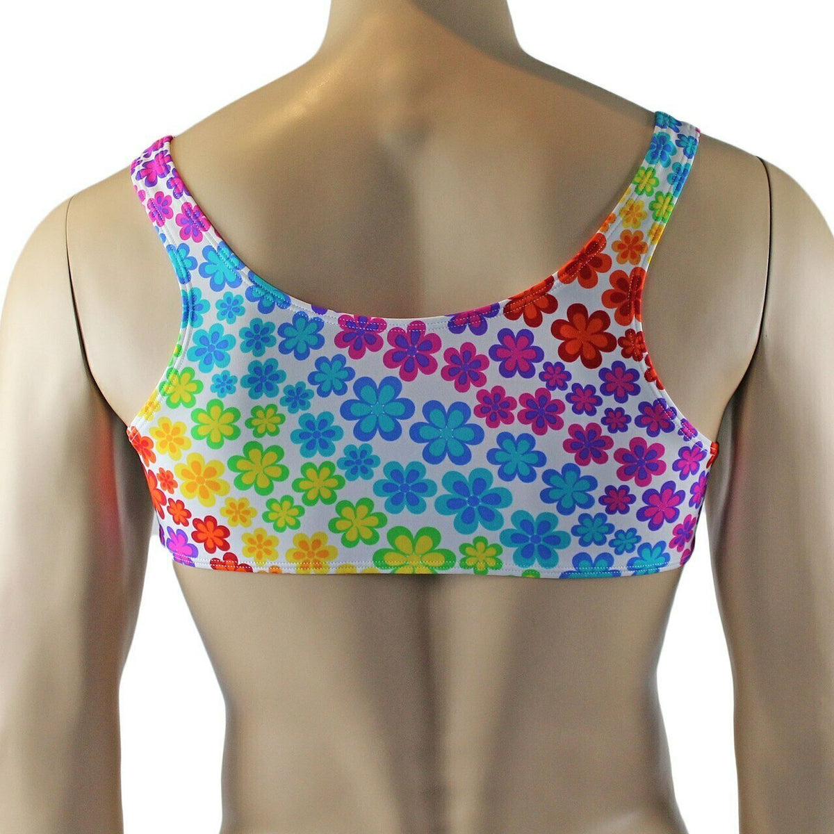 Mens Flower Girl Crop Top Bra & Boxer Brief