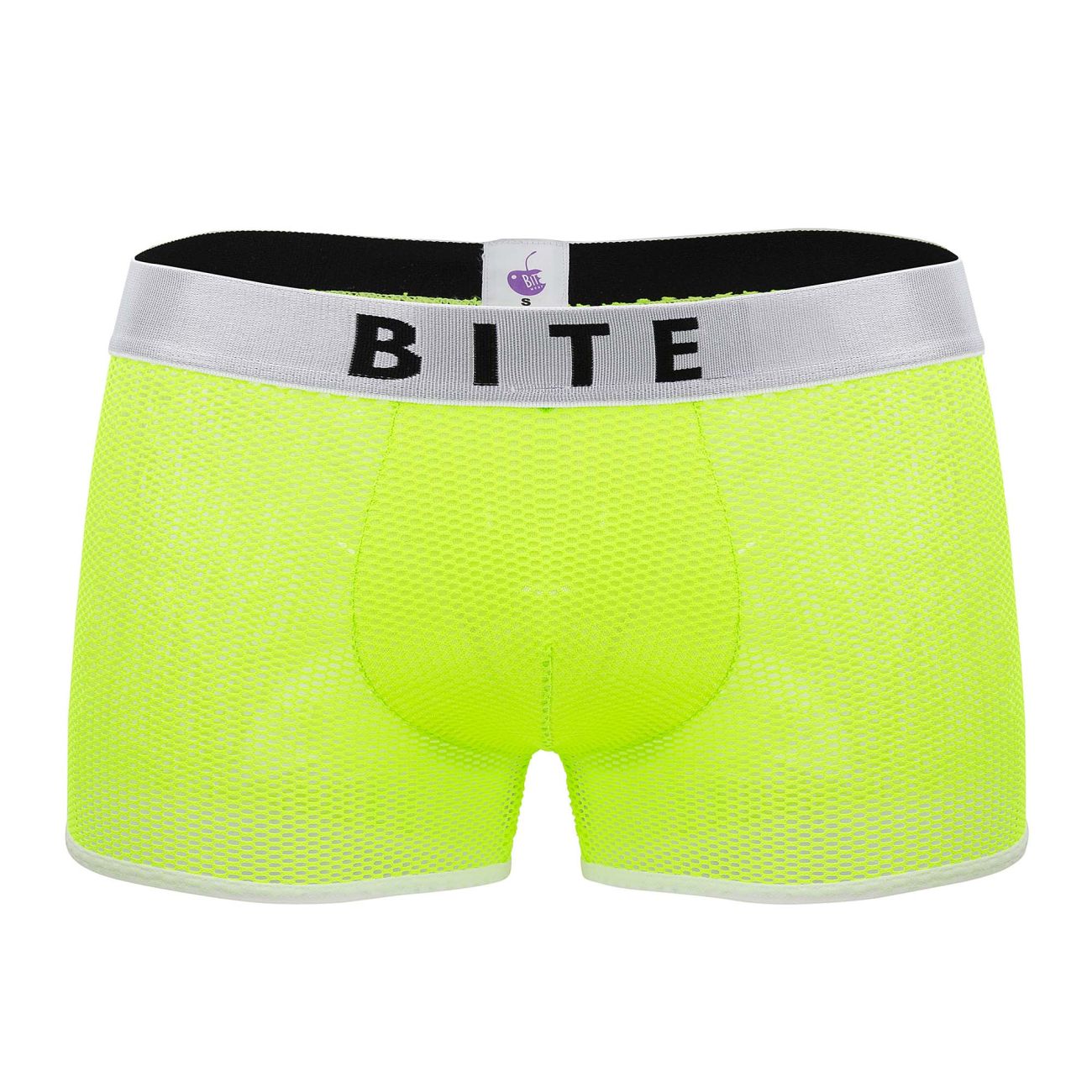 BiteWear BW2023107 Bright Kumquat Trunks White Green