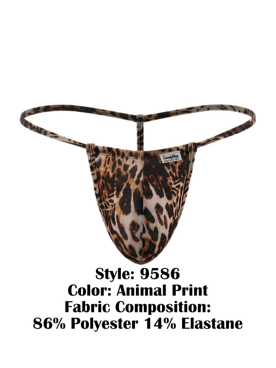 CandyMan 9586 Mens Sexy G-string Thong Animal Print