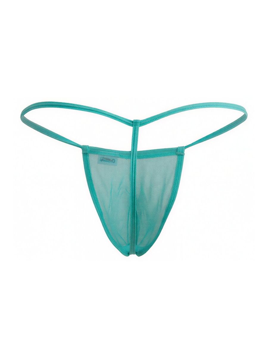 CandyMan 9586 Mens Sexy G-string Thong Aqua Mesh