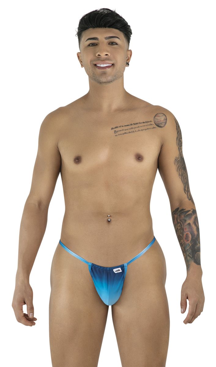 CandyMan 9586 Mens Sexy G-string Thong Blue Print