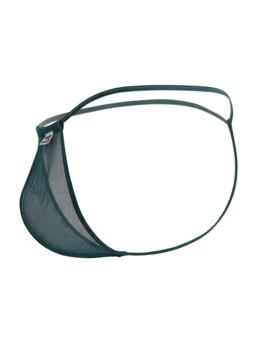 CandyMan 9586 Mens Sexy G-string Thong Bottle Green Mesh