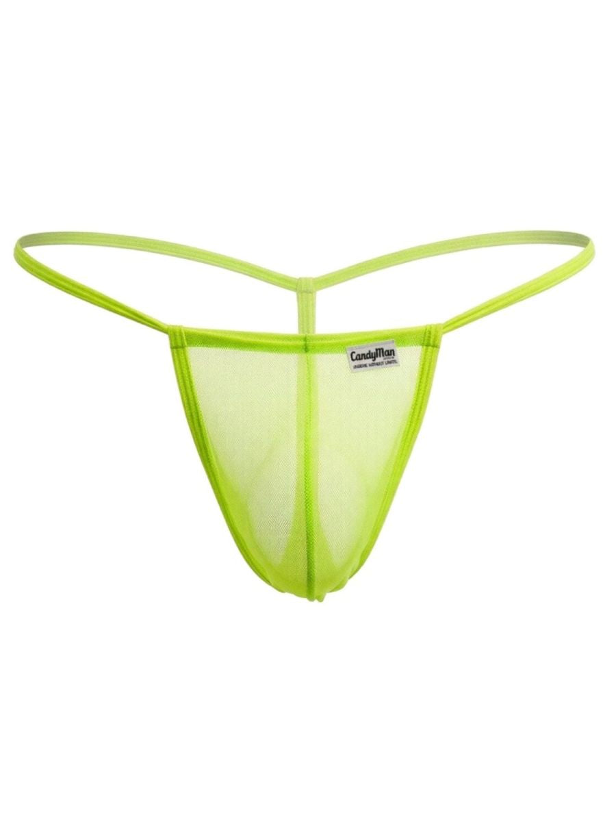 CandyMan 9586 Mens Sexy G-string Thong Hot Green Mesh