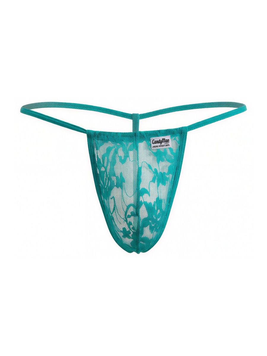 CandyMan 9586 Mens Sexy G-string Thong Jade Lace