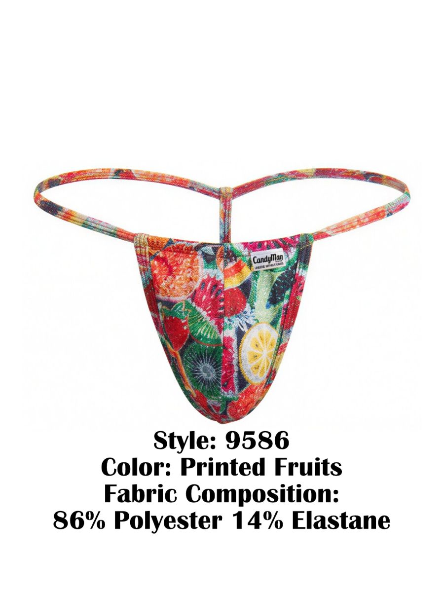 CandyMan 9586 Mens Sexy G-string Thong Printed Fruits