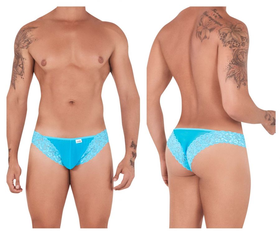 JCSTK - CandyMan 99506 Mesh-Lace Thongs Turquoise