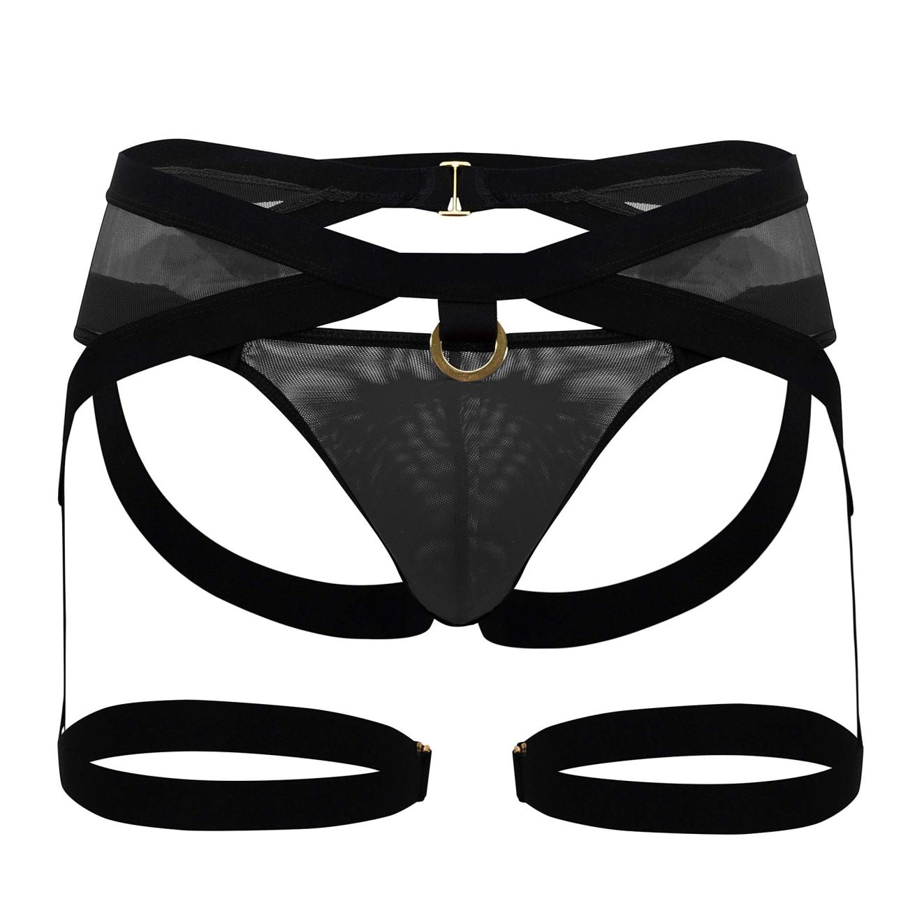 JCSTK - CandyMan 99623 Sexy Garter Jockstrap Black