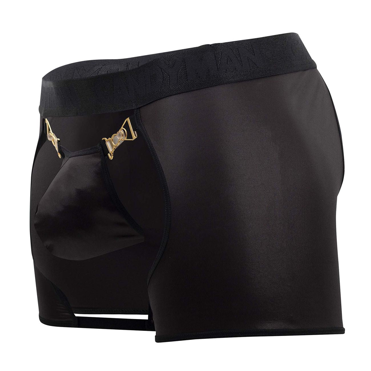 CandyMan 99637 Mens Statement Chaps Thongs with Chains Black