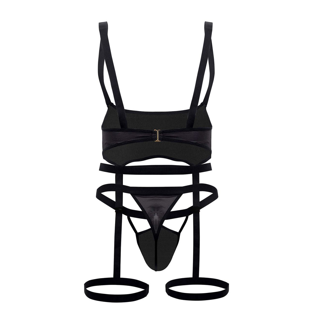 JCSTK - CandyMan 99667 Harness Bodysuit Black