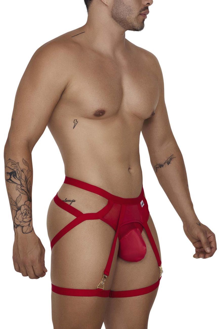 CandyMan 99675 Garter Jock Two Piece Set Red